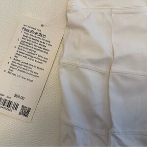Lululemon White Pace Rival Skirt